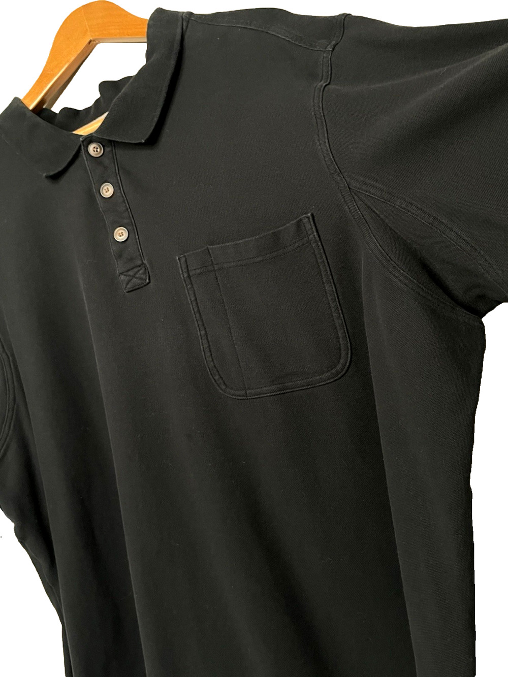 Duluth Trading Co Men’s 2XL Tall Black Polo Shirt Cotton Pocket Relaxed Fit
